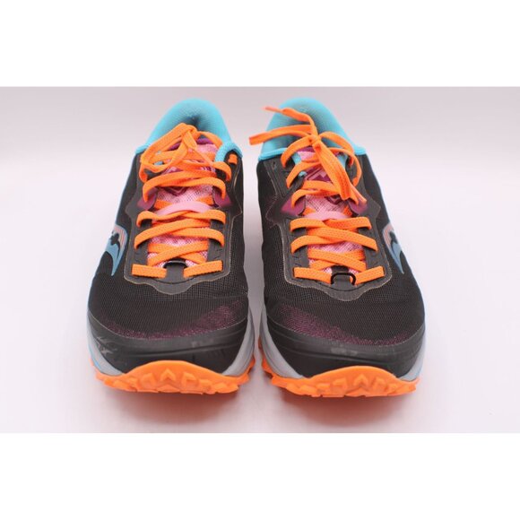 Saucony Womens Peregrine 11 Trail Running Shoes 8.5 Black/Orange PwrTrac Formfit - Picture 2 of 12